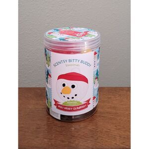 Scentsy Bitty Buddy Snowman  White Plush Scented‎ Very Merry Cranberry